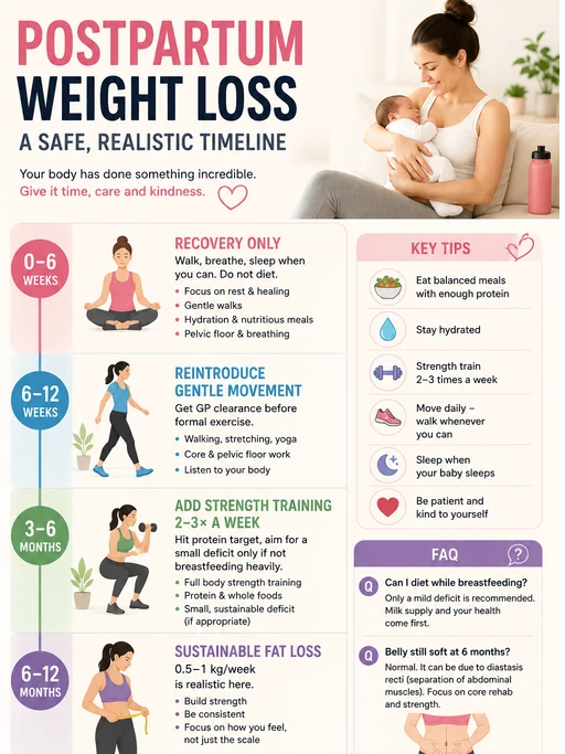 Postpartum Weight Loss: A Safe and Realistic Timeline for New Moms